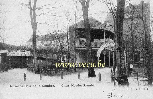 ancienne carte postale de Bruxelles Bois de la Cambre - Chez Moeder Lambic