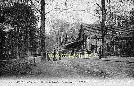 ancienne carte postale de Bruxelles Le Bois de la Cambre - La Laiterie