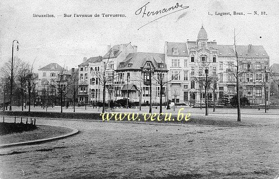 ancienne carte postale de Etterbeek Sur l'Avenue de Tervueren