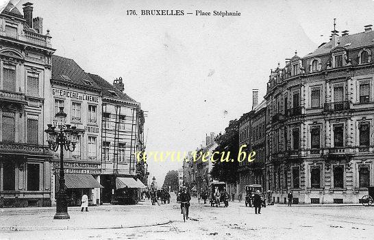 ancienne carte postale de Bruxelles Place Stéphanie