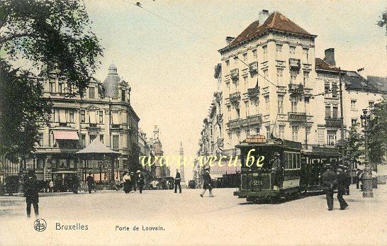 ancienne carte postale de Bruxelles Porte de Louvain