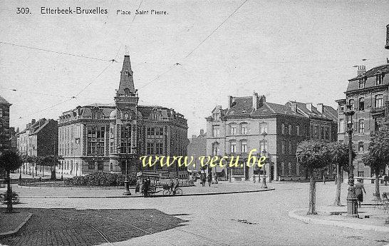 postkaart van Etterbeek Sint-Pietersplein