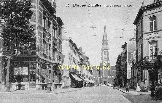 ancienne carte postale de Etterbeek Rue du Général Leman