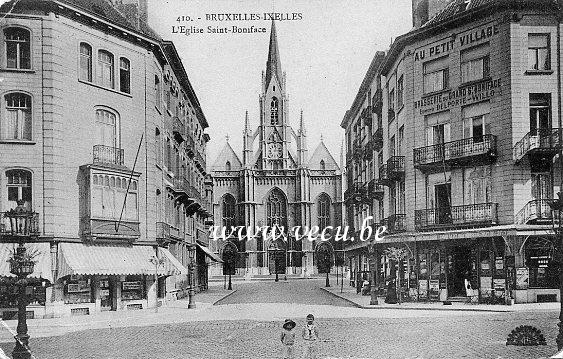 postkaart van Elsene Sint-Bonifaaskerk