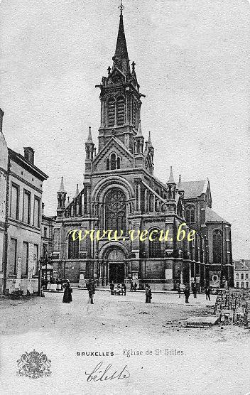 ancienne carte postale de Saint-Gilles Eglise de St Gilles