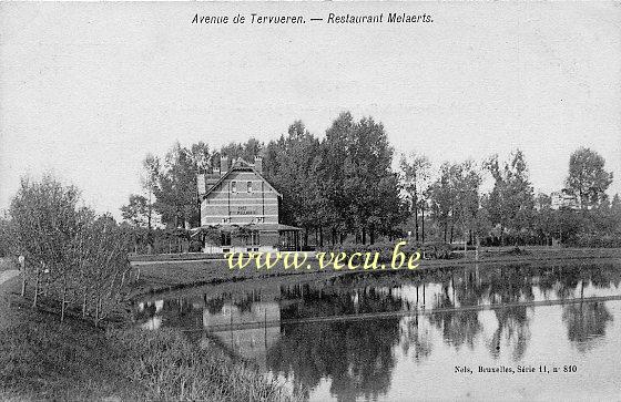 ancienne carte postale de Woluwe-St-Pierre Avenue de Tervueren - Restaurant Mellaerts