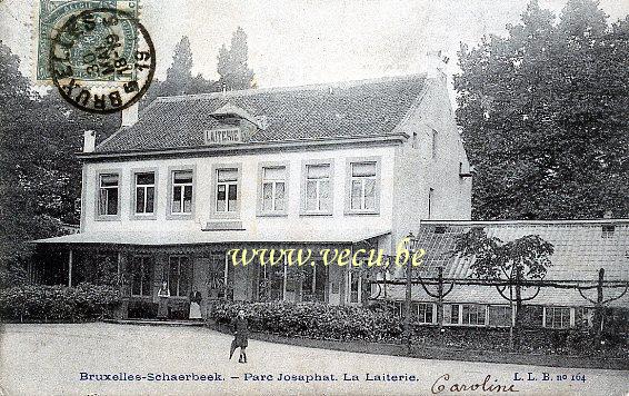 ancienne carte postale de Schaerbeek Parc Josaphat - La Laiterie