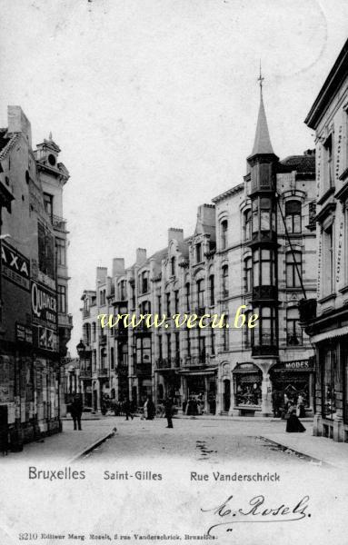 ancienne carte postale de Saint-Gilles Rue Vanderschrick