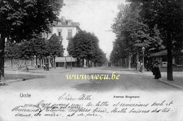 ancienne carte postale de Uccle Avenue Brugmann