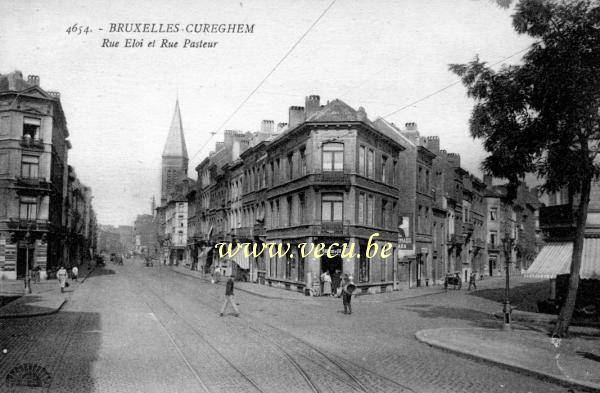 ancienne carte postale de Anderlecht Cureghem - Rue Eloi et Rue Pasteur