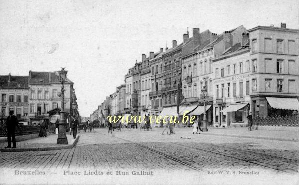 postkaart van Schaarbeek Liedtsplein en Gallaitstraat