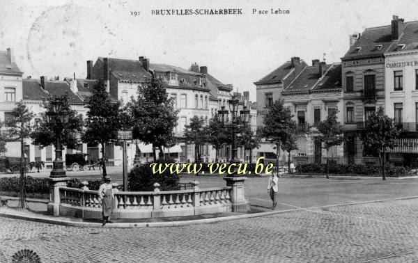 ancienne carte postale de Schaerbeek Place Lehon