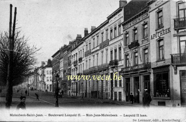 ancienne carte postale de Molenbeek Boulevard Leopod II