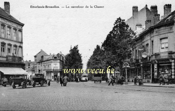 ancienne carte postale de Etterbeek Le carrefour de la Chasse