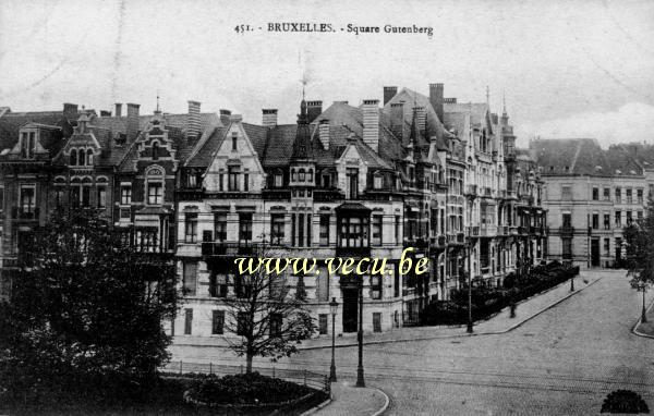 ancienne carte postale de Bruxelles Square Gutenberg