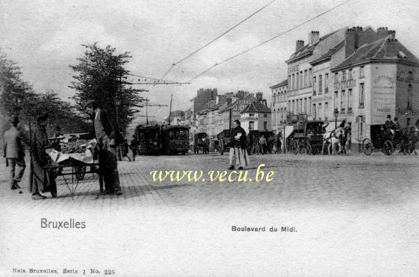 ancienne carte postale de Bruxelles Boulevard du Midi