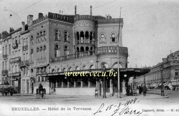 ancienne carte postale de Bruxelles Hôtel de la Terrasse