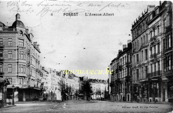 ancienne carte postale de Forest L'avenue Albert