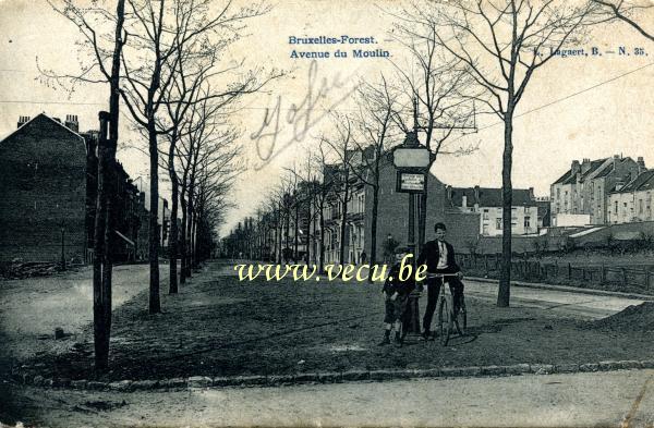ancienne carte postale de Forest Avenue du moulin