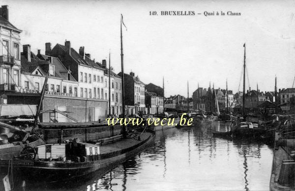 ancienne carte postale de Bruxelles Quai à la chaux