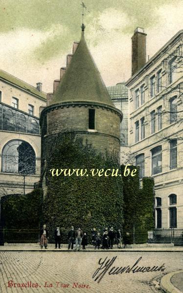 postkaart van Brussel Zwarte Toren