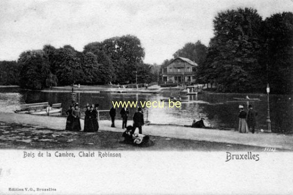 ancienne carte postale de Bruxelles Bois de la Cambre. Châlet Robinson