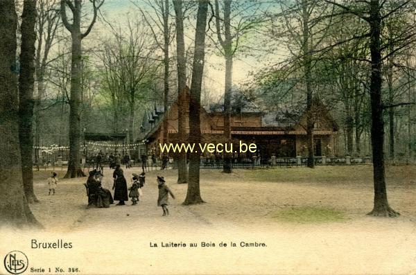 ancienne carte postale de Bruxelles La laiterie au bois de la Cambre