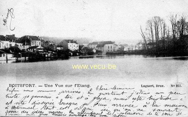 postkaart van Watermaal-Bosvoorde Une vue sur l'étang