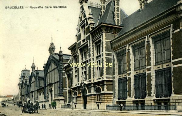 ancienne carte postale de Bruxelles Nouvelle gare maritime