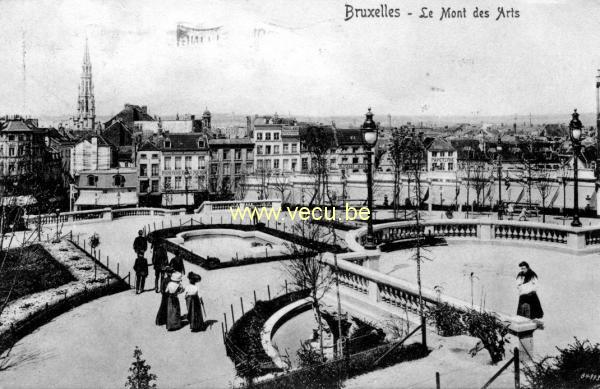 ancienne carte postale de Bruxelles Mont des Arts