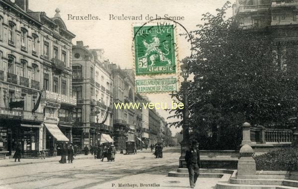 ancienne carte postale de Bruxelles Boulevard de la Senne