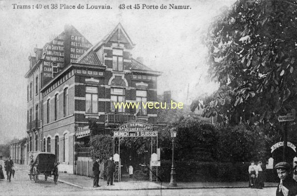 ancienne carte postale de Woluwe-St-Pierre Hôtel - Café - Restaurant du Chien Vert avenue de Tervueren