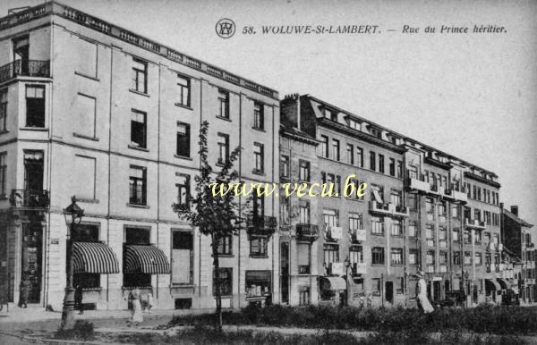 ancienne carte postale de Woluwe-St-Lambert Rue du prince héritier