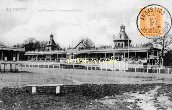 ancienne carte postale de Watermael-Boitsfort Les tribunes du champ de courses