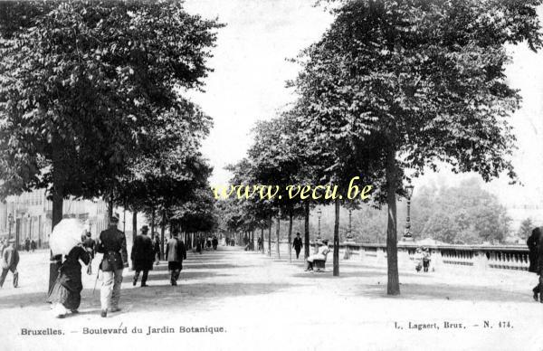 ancienne carte postale de Bruxelles Boulevard du Jardin Botanique