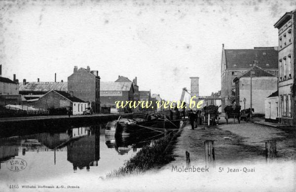 ancienne carte postale de Molenbeek St Jean - Quai