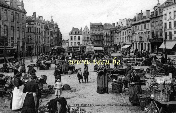 ancienne carte postale de Bruxelles La Place du Sablon