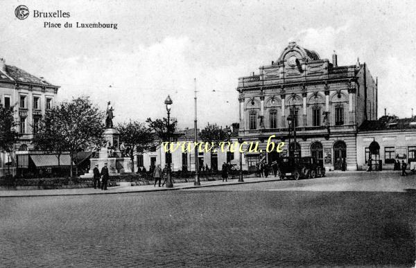 ancienne carte postale de Ixelles Place du Luxembourg