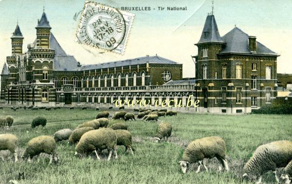 ancienne carte postale de Schaerbeek Tir National