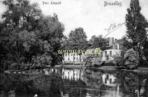 ancienne carte postale de Bruxelles Parc Léopold