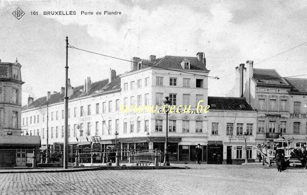 ancienne carte postale de Molenbeek Porte de Flandres