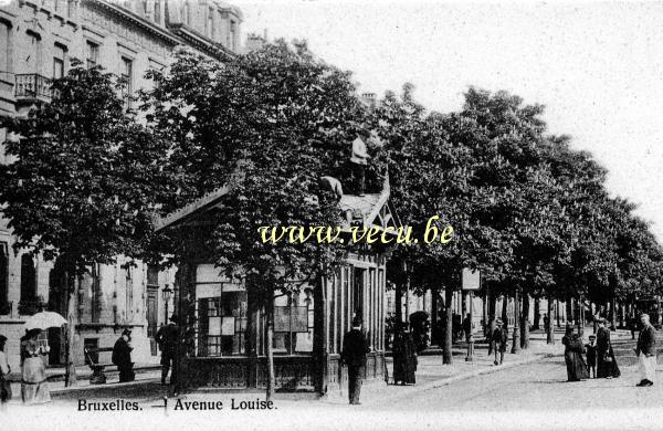 ancienne carte postale de Bruxelles Avenue Louise