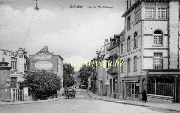 ancienne carte postale de Watermael-Boitsfort Rue de Middelbourg