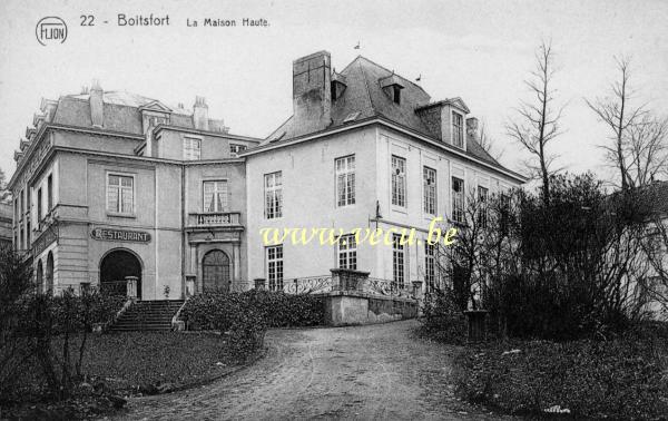 ancienne carte postale de Watermael-Boitsfort La Maison Haute