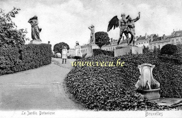 ancienne carte postale de Bruxelles Le Jardin Botanique