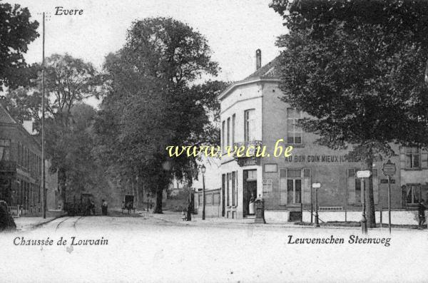 postkaart van Evere Leuvenschen Steenweg