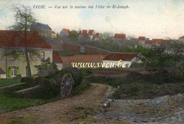 ancienne carte postale de Evere Vue sur la maison des Filles de St-Joseph