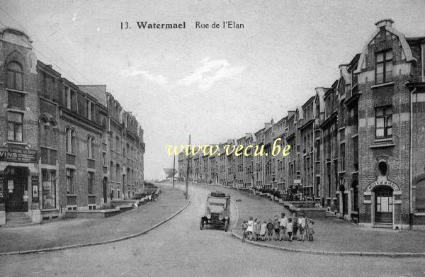 ancienne carte postale de Watermael-Boitsfort Rue de l'Elan