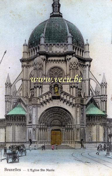 ancienne carte postale de Schaerbeek L'église Sainte Marie