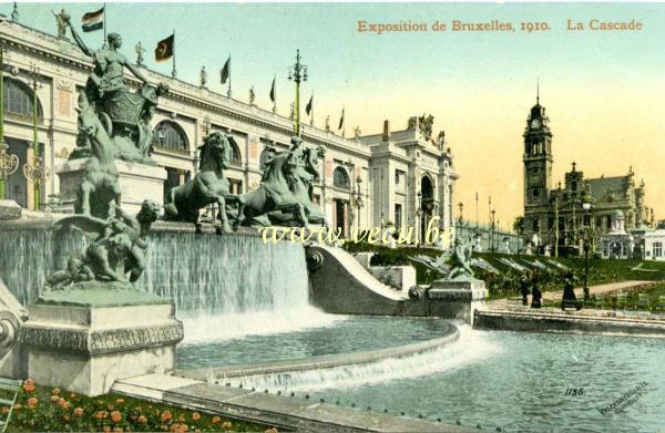 ancienne carte postale de Bruxelles La Cascade